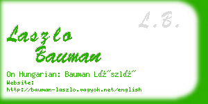 laszlo bauman business card